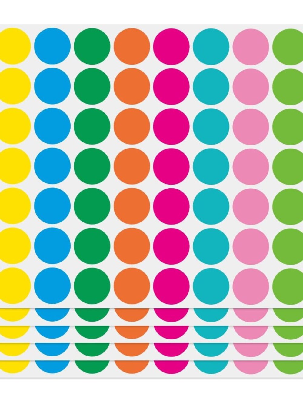 1050 PCS Color Coding Labels Circle Dot Stickers,10 Color Style Colorful Coding